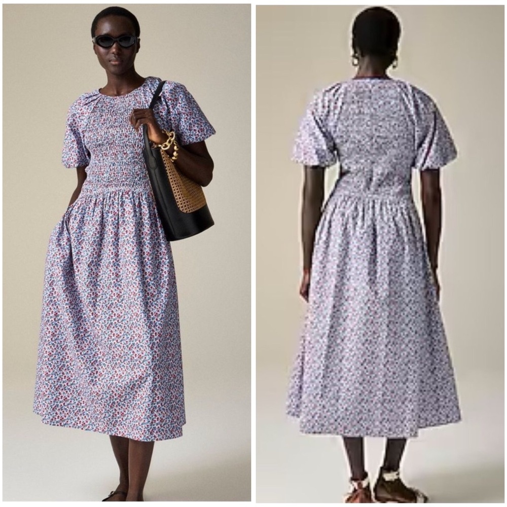J.Crew Poppy Cotton Poplin Meadow Midi Dress Size ST - Picture 1 of 16